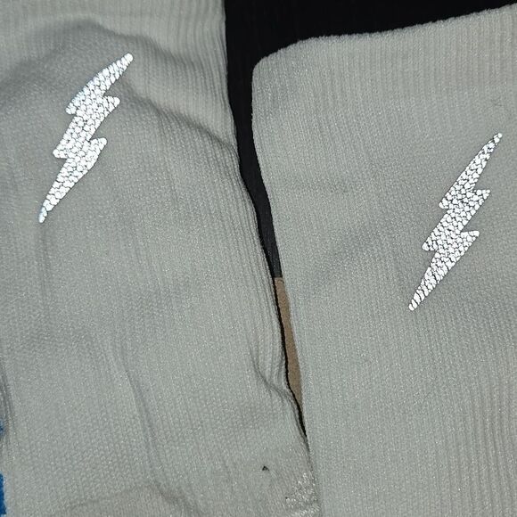 Nike size small socks 1 Pair Dri Fit Higg Tube White Orange Blue Lightening Bolt - Picture 7 of 16